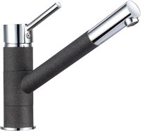 Смеситель Granula GR-0010 для кухонной мойки, графит