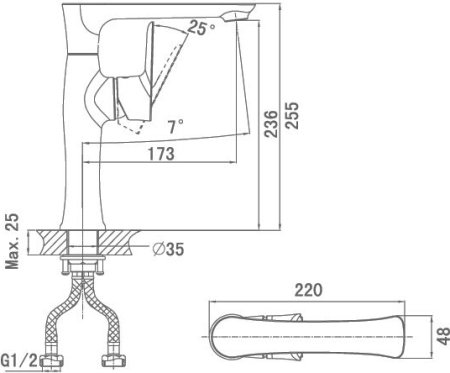 Смеситель для кухонной мойки D&K Reisling Rhein DA1272401 