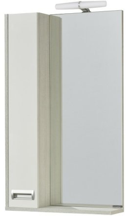 Зеркальный шкаф Aquaton Бекка PRO 50 1A214502BAC20 с подсветкой Белый Дуб сомерсет 