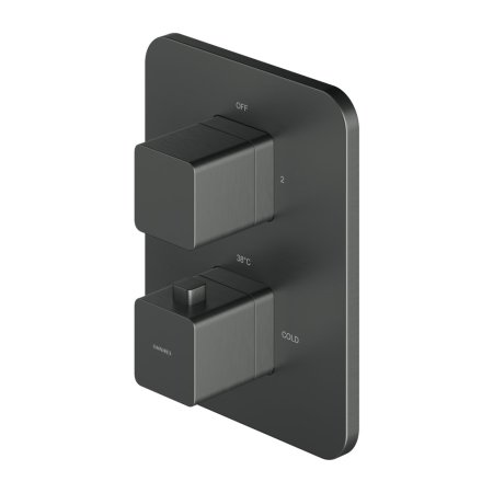 Смеситель Omnires Parma PM7436GR для ванны с душем графит, скрытого монтажа 