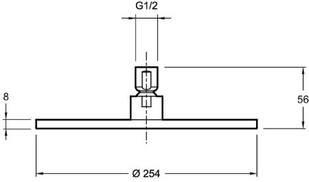 Верхний душ Jacob Delafon EO E14568-CP Хром 