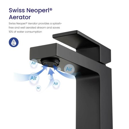 Смеситель Timo Selene 2061/03F для раковины, черный 