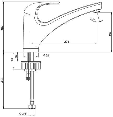 Смеситель для кухни Paini Magnum MGCR573 Хром 