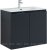 Тумба с раковиной Aquanet Алвита New 80 2 дверцы, антрацит 
