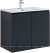 Тумба с раковиной Aquanet Алвита New 80 2 дверцы, антрацит 