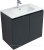 Тумба с раковиной Aquanet Алвита New 80 2 дверцы, антрацит 