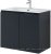 Тумба с раковиной Aquanet Алвита New 80 2 дверцы, антрацит 