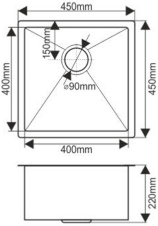 Кухонная мойка Melana Profline D4545HG Золото 