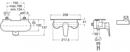 Смеситель для душа Roca Atlas 5A2190C0M Хром 
