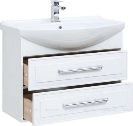 Тумба с раковиной Aquanet Остин 85 белый 