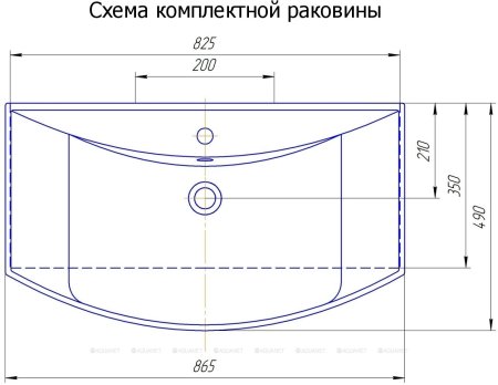Тумба с раковиной Aquanet Остин 85 белый 