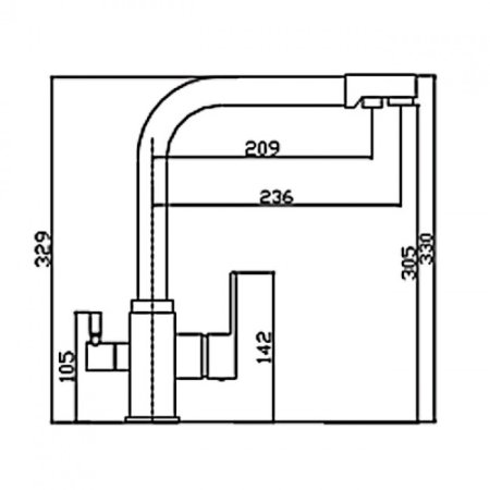 Cмеситель для кухни под фильтр ViEiR V15009 Хром 