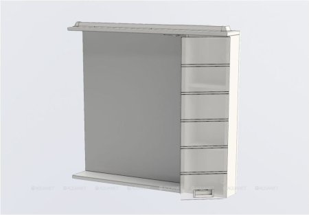 Зеркало-шкаф Aquanet Сити 100 белый 