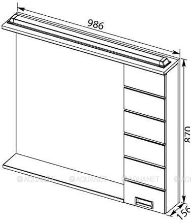 Зеркало-шкаф Aquanet Сити 100 белый 