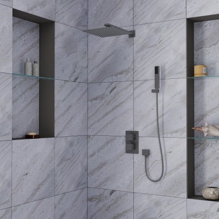 Душевая система D&K Bayern Liszt DA2515706A04 с термостатом Серый графит 