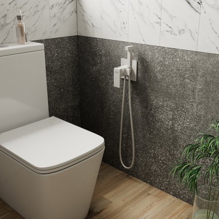 Гигиенический душ со смесителем D&K Bayern Liszt DA1514508 Белый матовый 