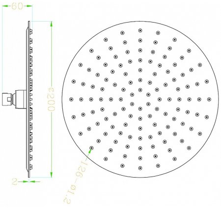 Верхний душ Rav Slezak KS0011 Хром 