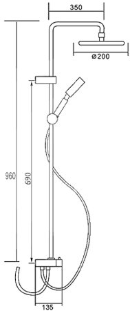 Душевая система Frap F2405 Хром 
