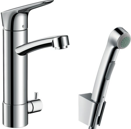 Смеситель Hansgrohe Logis 31515000 для раковины с гигиеническим душем, хром 