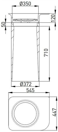 Раковина Salini Ninfea 54.5 130221MRF покраска по RAL полностью матовая 