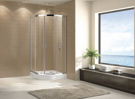 Душевой уголок Cezares ECO-O-R-2-80-C-Cr стекло прозрачное 