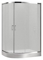 Душевой уголок Cezares Eco RH 2 120/90 P Cr стекло punto + душевой трап