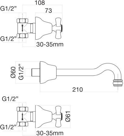 Смеситель для раковины Fiore MARGOT 26ZZ0636, бронза 
