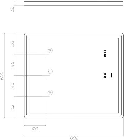 Зеркало VIGO Geometry Luxe z.GEO.60.Luxe, 60 см 