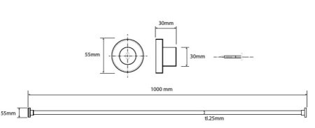 Карниз для ванны Bemeta 101120012 хром 