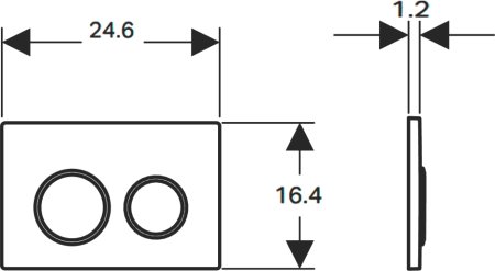 Кнопка смыва Geberit Sigma 20 115.882.01.1 белая, матовый лак 