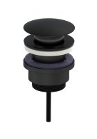 Донный клапан для раковины WONZON & WOGHAND, Черный матовый (WW-88SS07-MB)