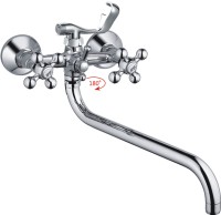 Смеситель двуручковый для душа с шаровым переключателем HAIBA HB2719 хром