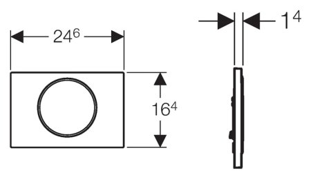 Кнопка смыва Geberit Sigma 10 115.758.KL.5 белый / хром матовый 