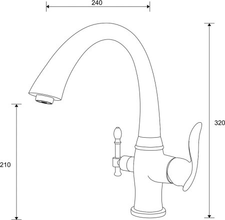 Смеситель для кухонной мойки Zorg Sanitary ZR 340 YF BR 