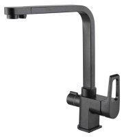 Смеситель для кухонной мойки Zorg Clean Water ZR 334 YF черный металлик
