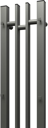 Полотенцесушитель электрический Point Фрея PN20728GB П2 140x800 диммер слева, графит блеск 