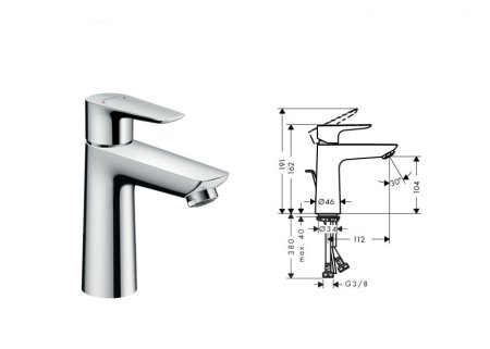 Смеситель Hansgrohe Talis E 71711000 для раковины 