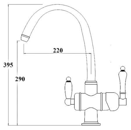 Смеситель для кухонной мойки Zorg Clean Water ZR 329 YF nickel 