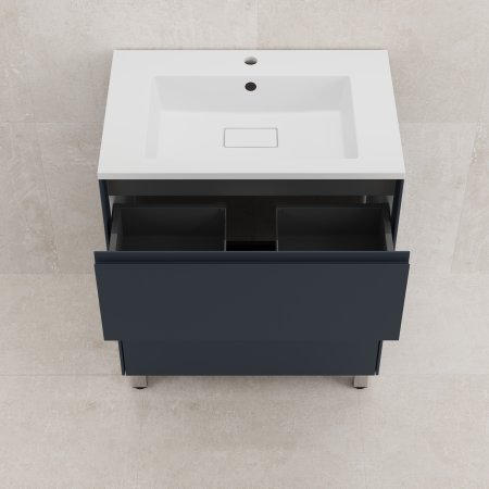 Тумба напольная "ЛИМА 70" эмаль, под раковину LINE 70, 2 ящ., PLUS, графит 