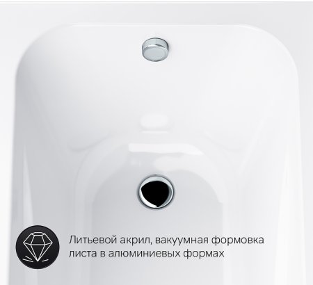 Акриловая ванна AM.PM Sense 150х70 W76A-150-070W-A без гидромассажа 
