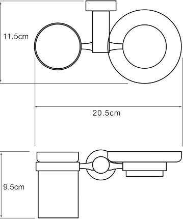 Стакан WasserKRAFT Donau K-9426 с мыльницей 