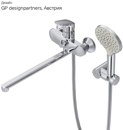 Смеситель для ванны AM.PM Like F8095000 универсальный Хром 