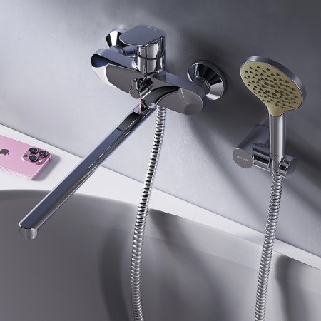 Смеситель для ванны AM.PM Like F8095000 универсальный Хром 