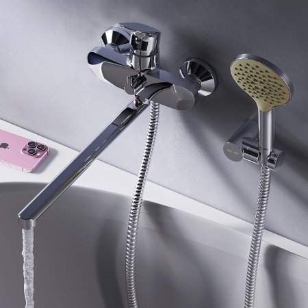 Смеситель для ванны AM.PM Like F8095000 универсальный Хром 