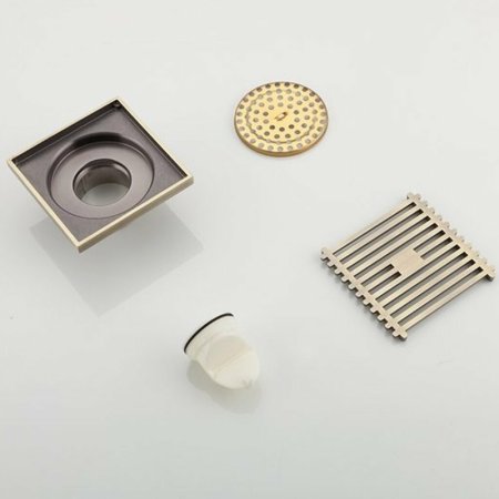 Душевой трап Gappo G81004-4 с решеткой Бронза 