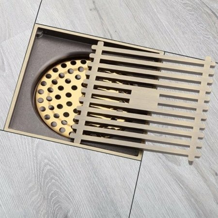 Душевой трап Gappo G81004-4 с решеткой Бронза 