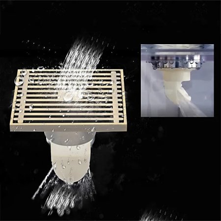 Душевой трап Gappo G81004-4 с решеткой Бронза 