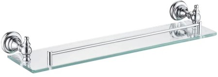 Полка стеклянная Rose RG1119, хром 