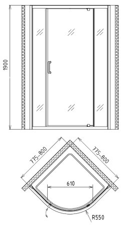 Душевой уголок Gemy Sunny Bay S28061 