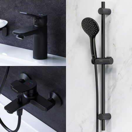 Комплект смесителей AM.PM X-Joy F42985A00 Черный матовый 